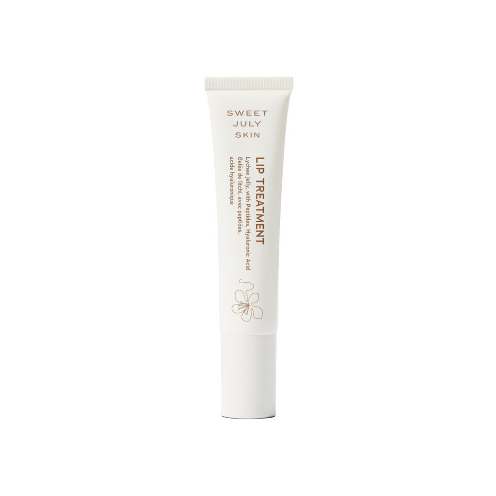 Sweet July Skin Lip Treatment Lychee packaging for vegan clean beauty appeal
