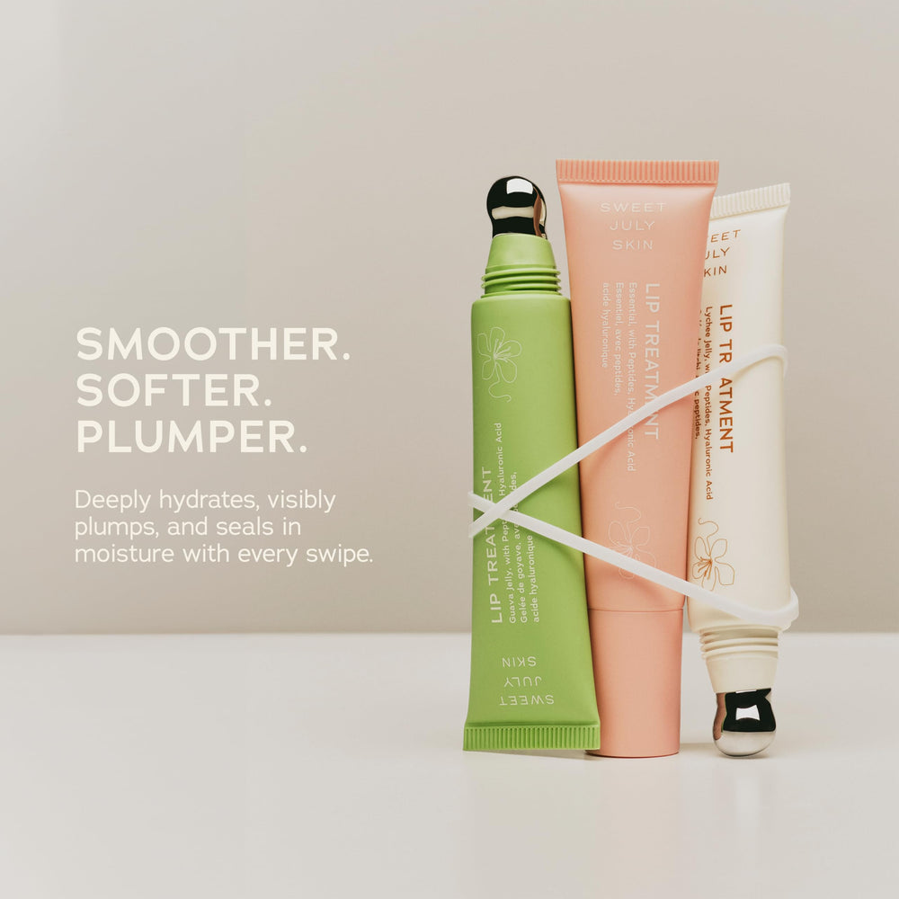 Sweet July Lip Treatment Lychee vegan clean-label packaging close-up