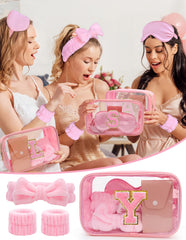 Sweet Lion plush scrunchie paired with spa set for gentle hair styling.