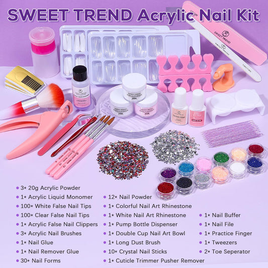 Sweet Trend ultra-fine acrylic powder close-up for smooth, even application