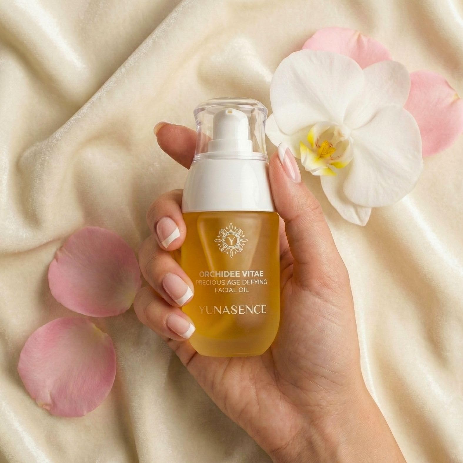 Amino acids detail hinting at skin repair and hydration benefits.