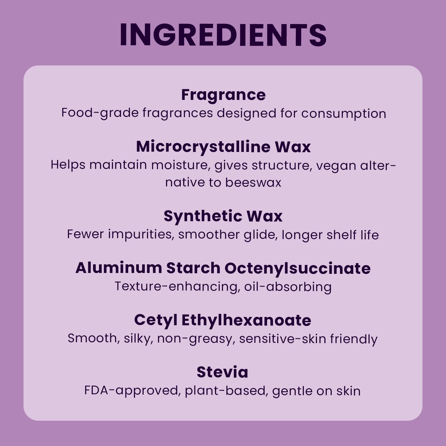SweetSpot flavor-infused scent offers a playful fragrance twist.