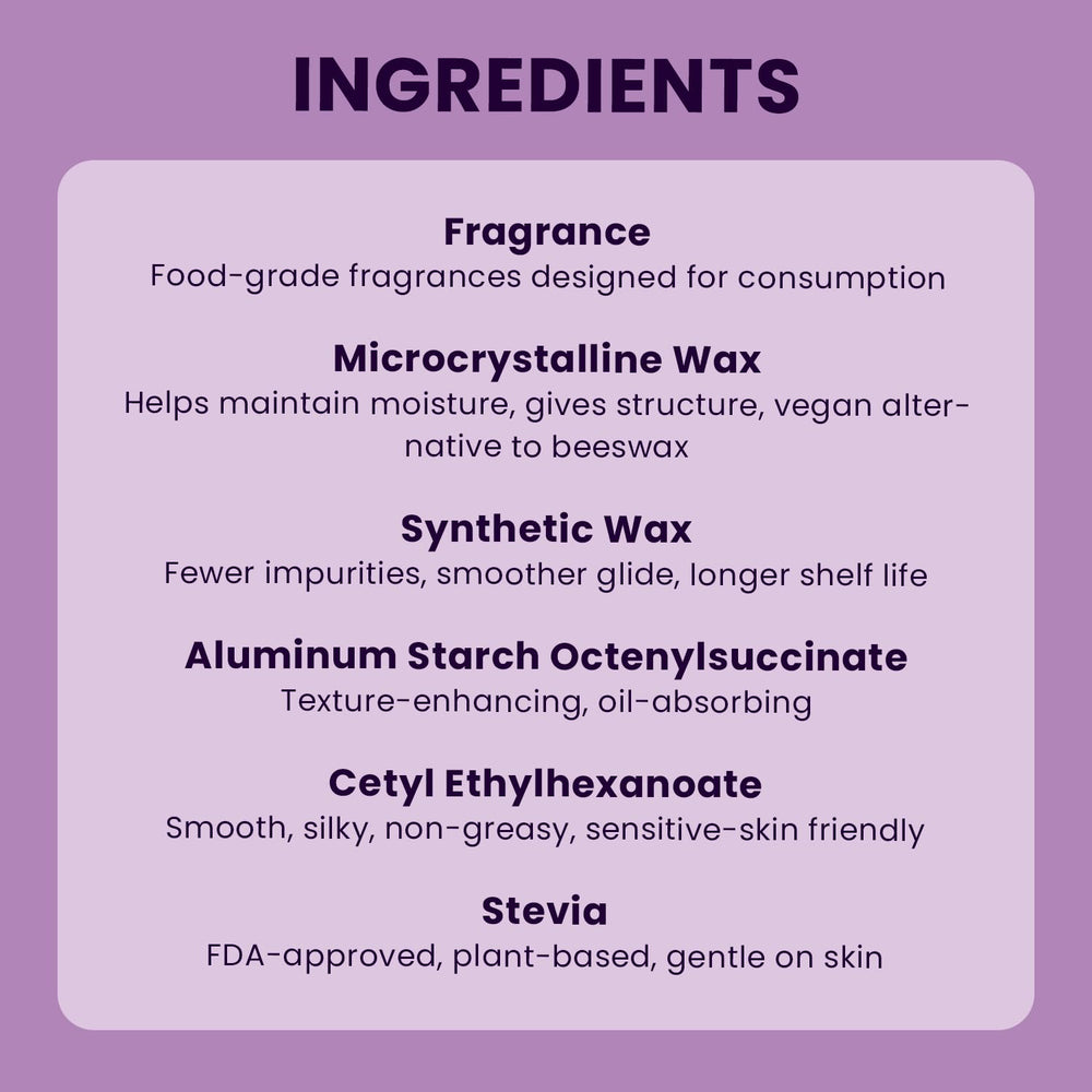 SweetSpot flavor-infused scent offers a playful fragrance twist.