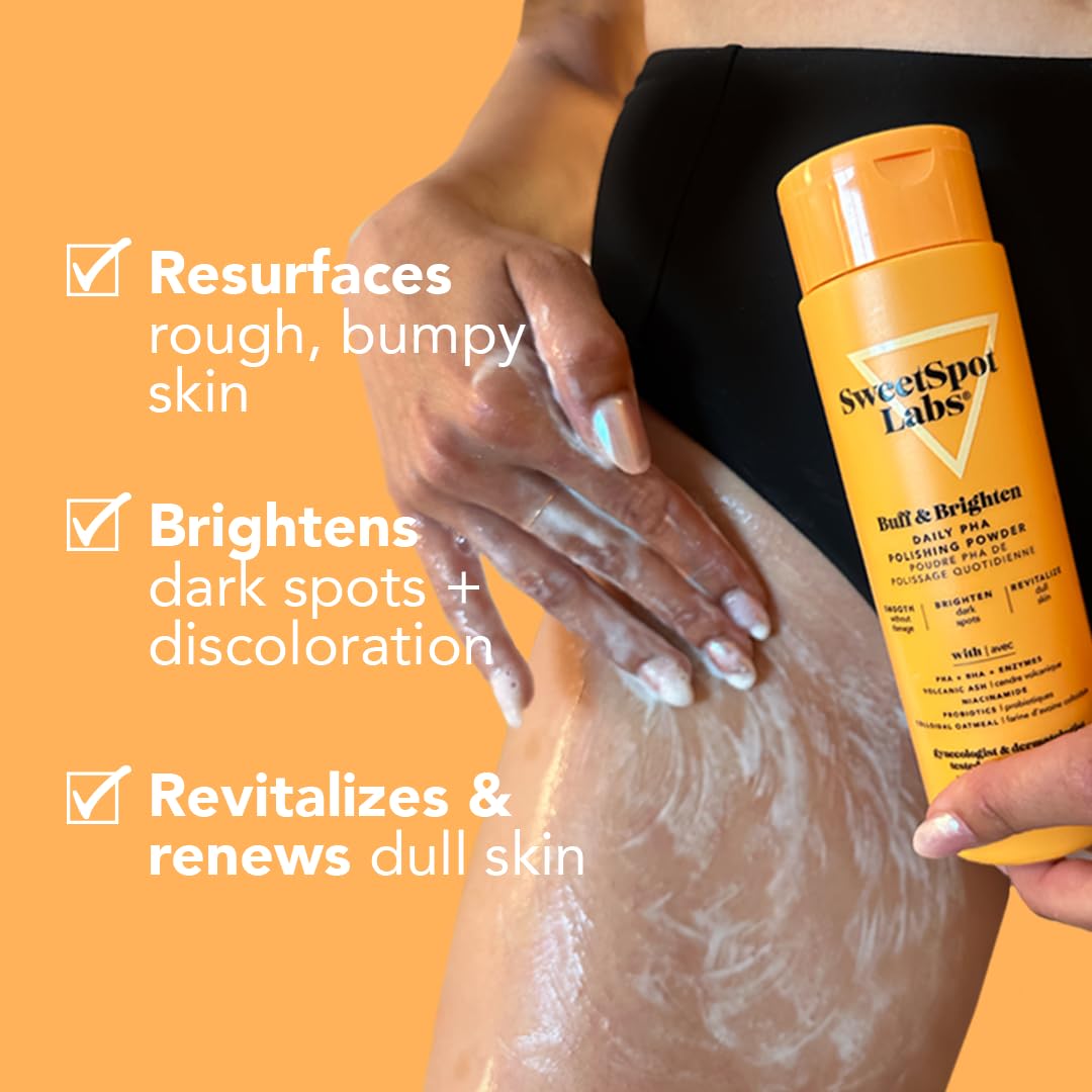 SweetSpot Labs Buff & Brighten water-activation foam image demonstrates transforming cleanse.