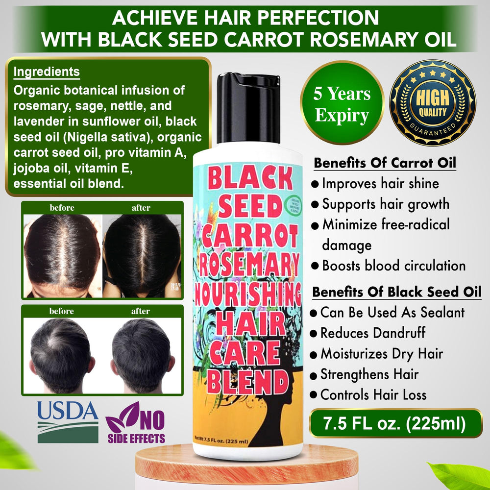 SWEET SUNNAH carrot rosemary oil ingredients highlight botanical blend benefits