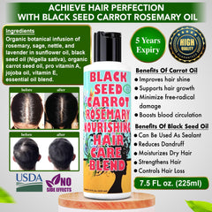 SWEET SUNNAH carrot rosemary oil ingredients highlight botanical blend benefits