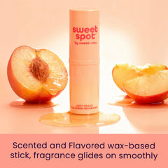 Sweetums SweetSpot Peach packaging highlights clean, vegan ingredients