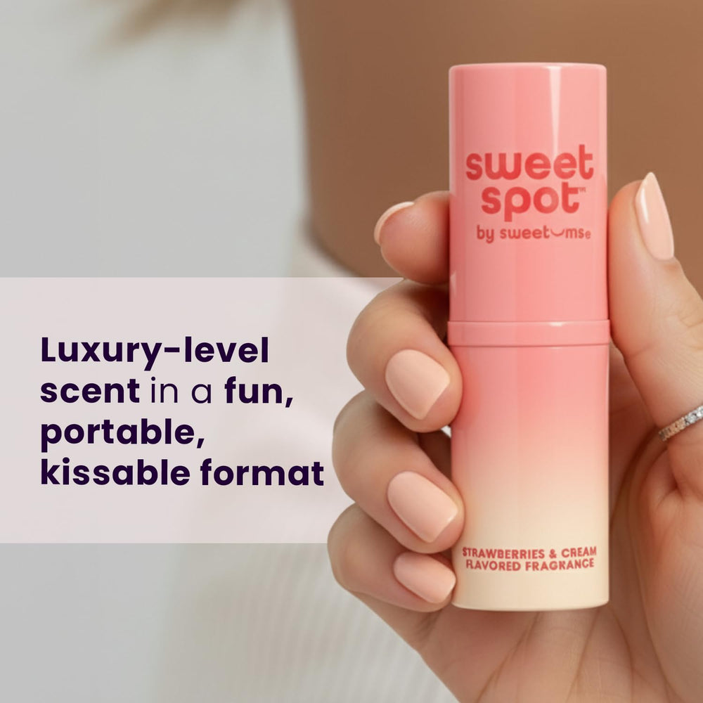 SweetSpot travel-compact case highlighting discreet, spill-free on-the-go use.