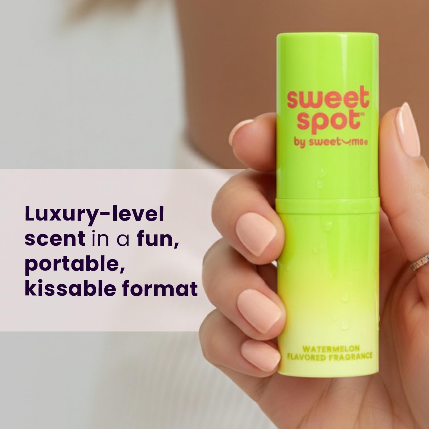 SweetSpot Watermelon long-wear scent lingering on skin and pulse points