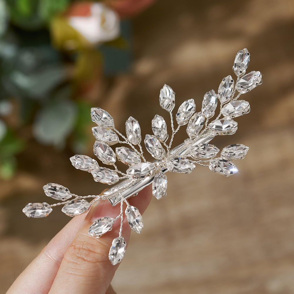 SWEETV adjustable bridal side clip fits a variety of hairstyles securely.
