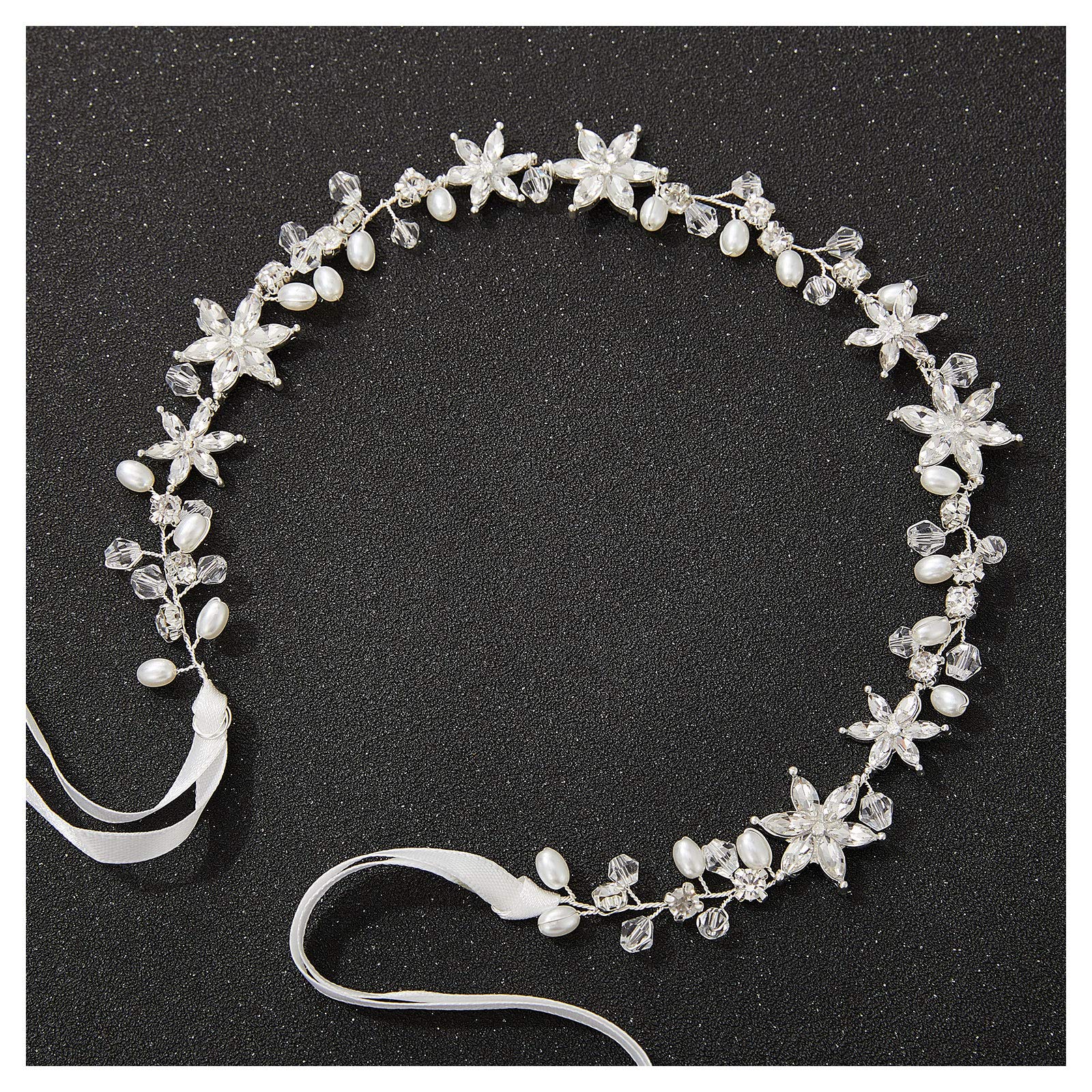 SweetV versatile headband worn on forehead or bun styling options