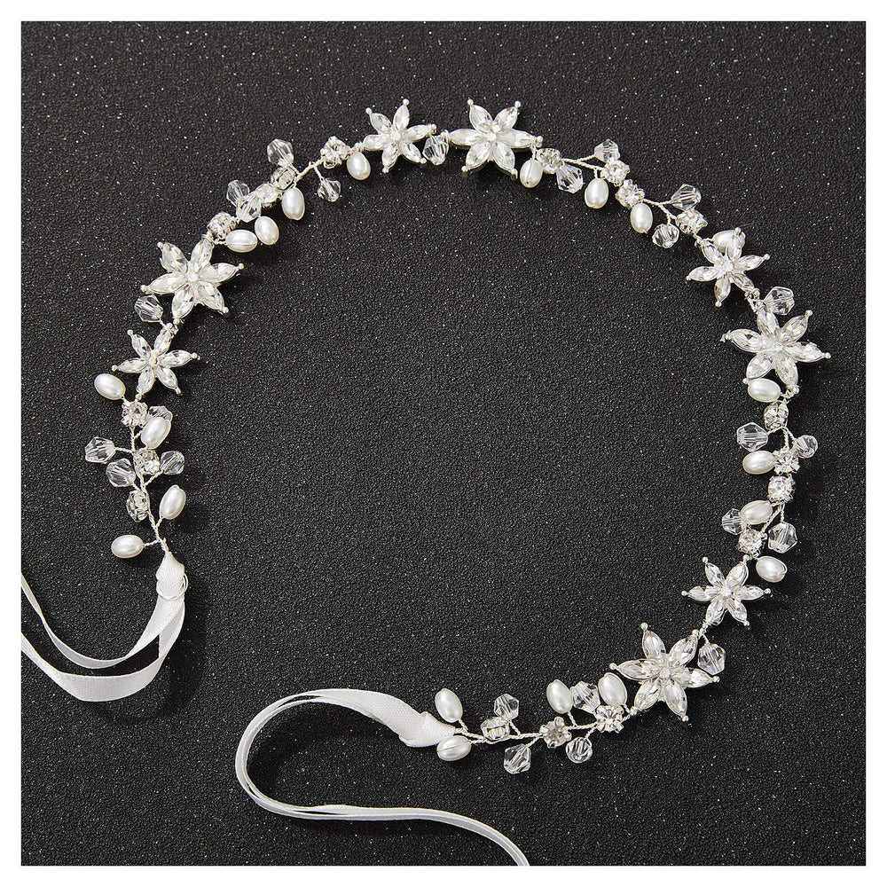 SweetV versatile headband worn on forehead or bun styling options