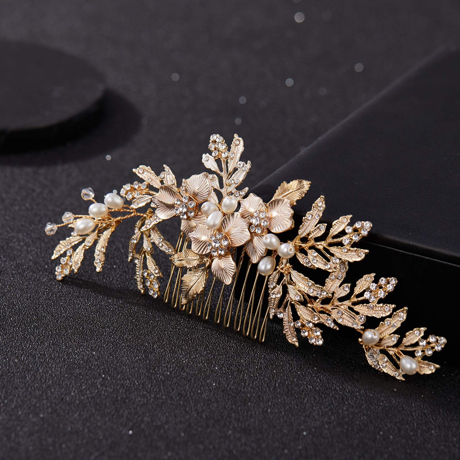 SWEETV romantic wedding hair comb as a graceful finishing touch