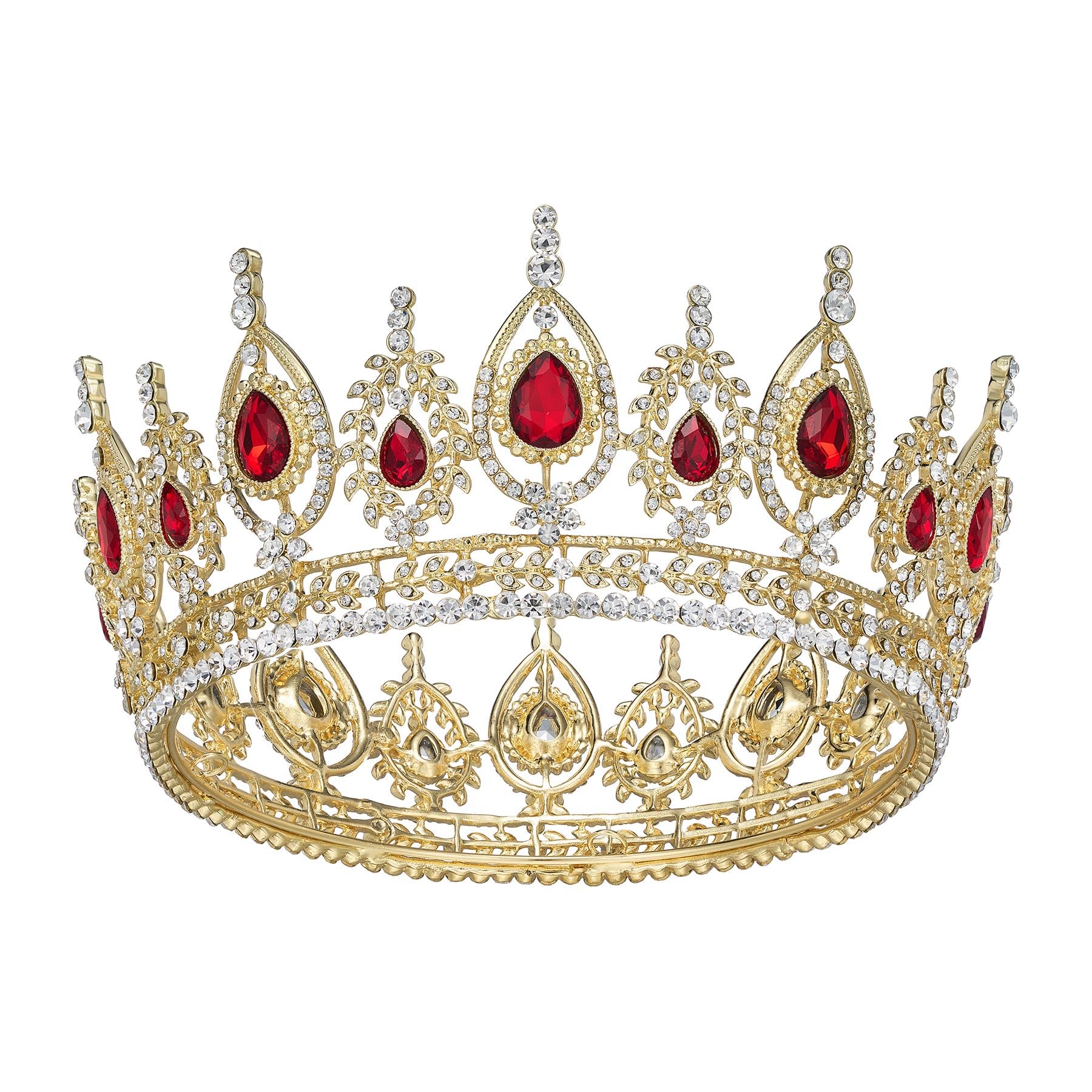SWEETV Royal Queen Crown with Austrian crystals detail for bridal sparkle