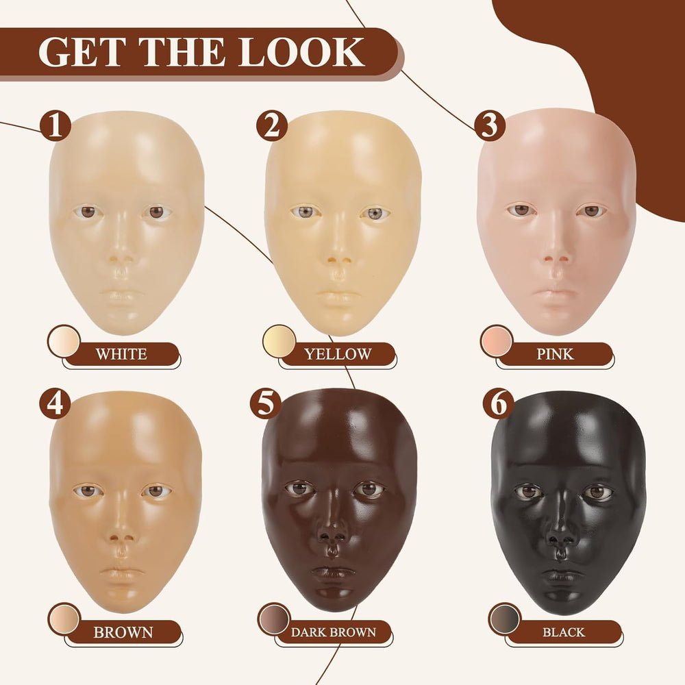 SWHDT full-face mannequin head with brushes for comprehensive technique practice