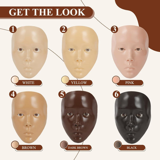 SWHDT full-face mannequin head with brushes for comprehensive technique practice