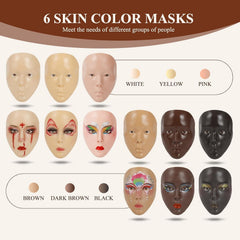 SWHDT multipurpose makeup practice head for eyelash extensions and massages