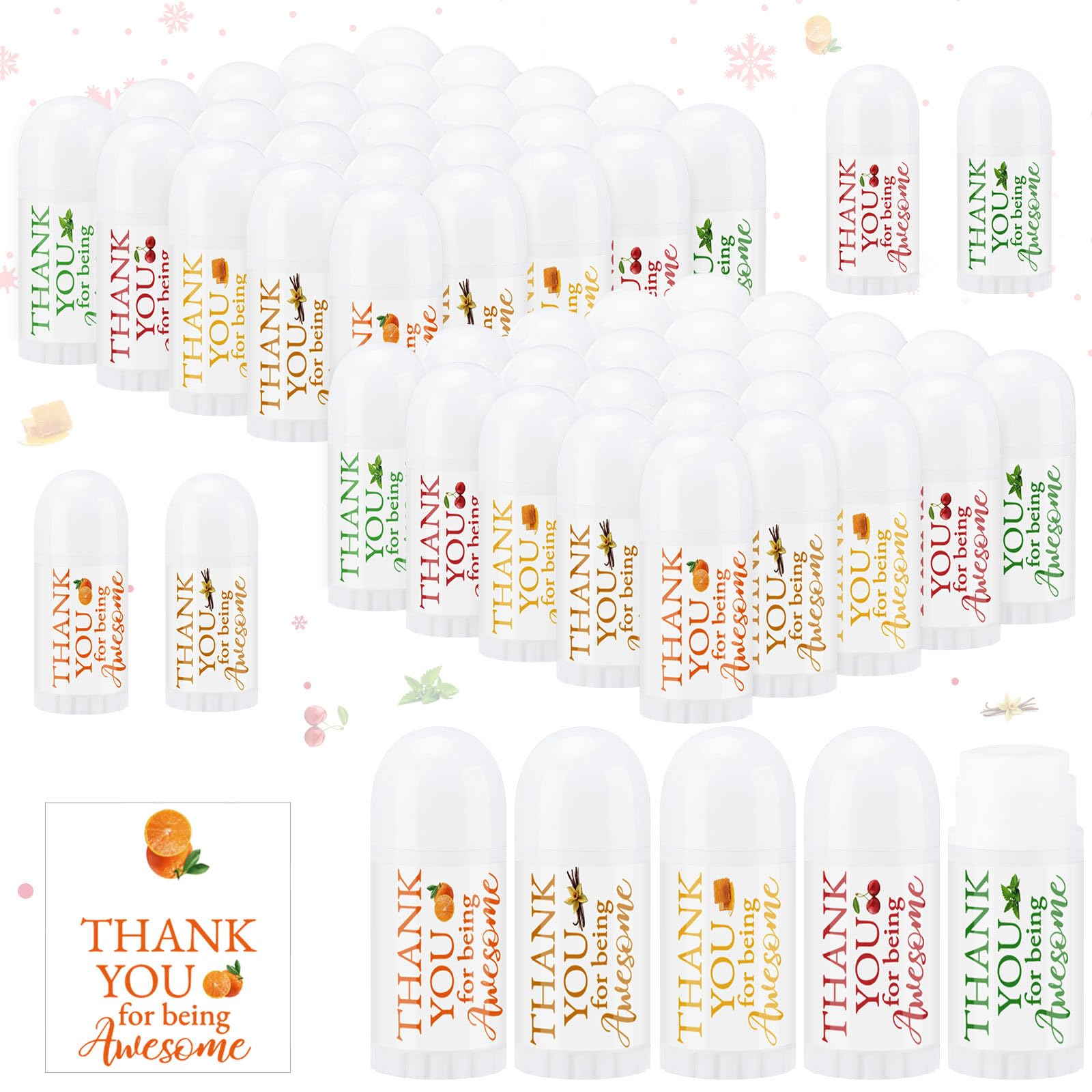 Swiffen 50 piece Valentines lip balm gifts for sharing and daily use