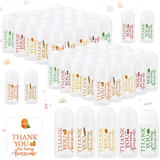 Swiffen 50 piece Valentines lip balm gifts for sharing and daily use