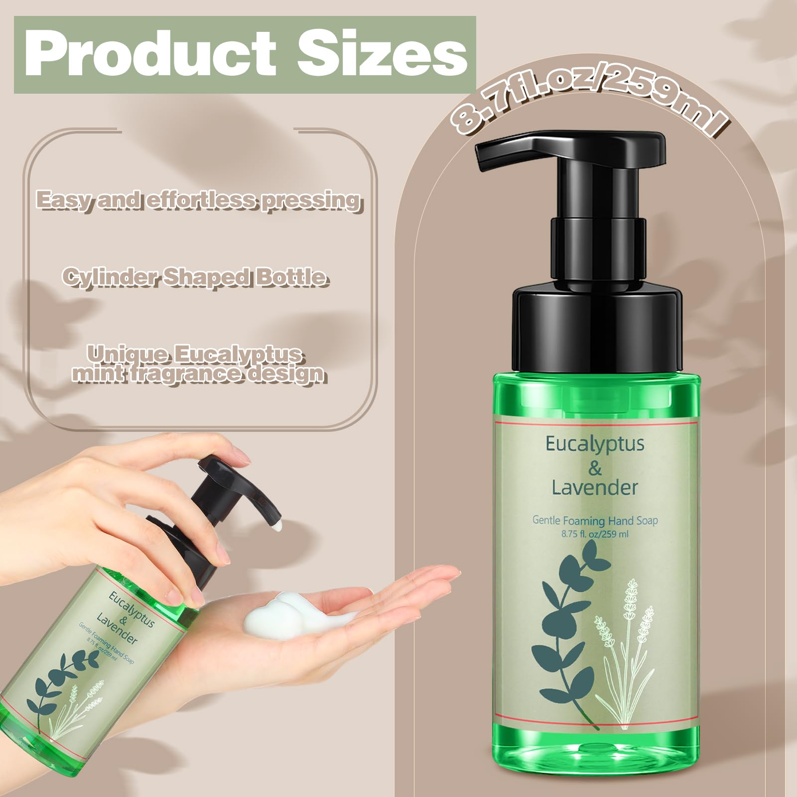Swiffen eucalyptus lavender foaming soap with pump creates calming hand care routines.