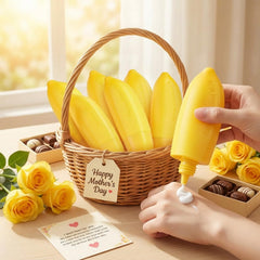 Swiffen banana hand cream gift-ready package.