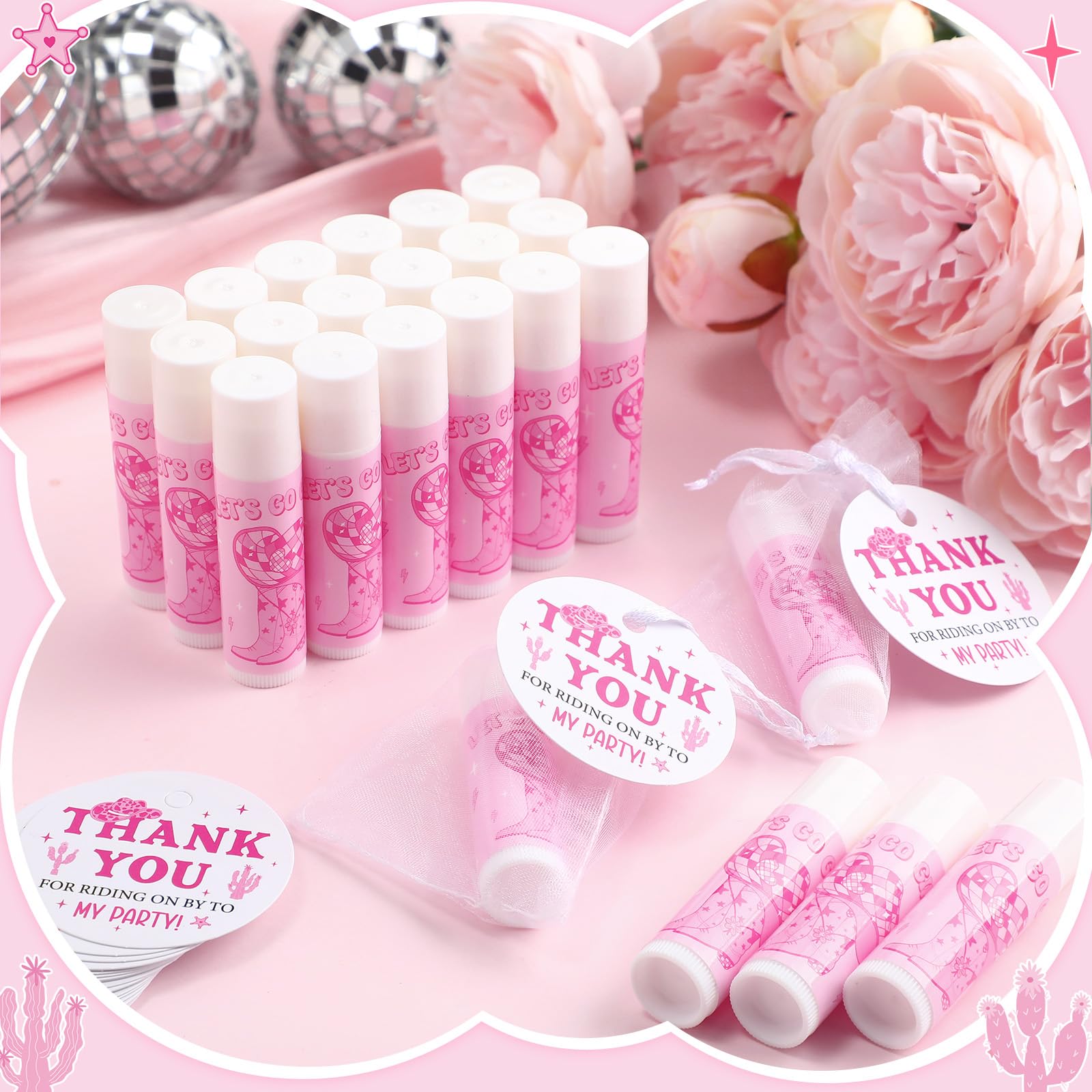 Swiffen cowgirl boot lip balm design close-up for event style