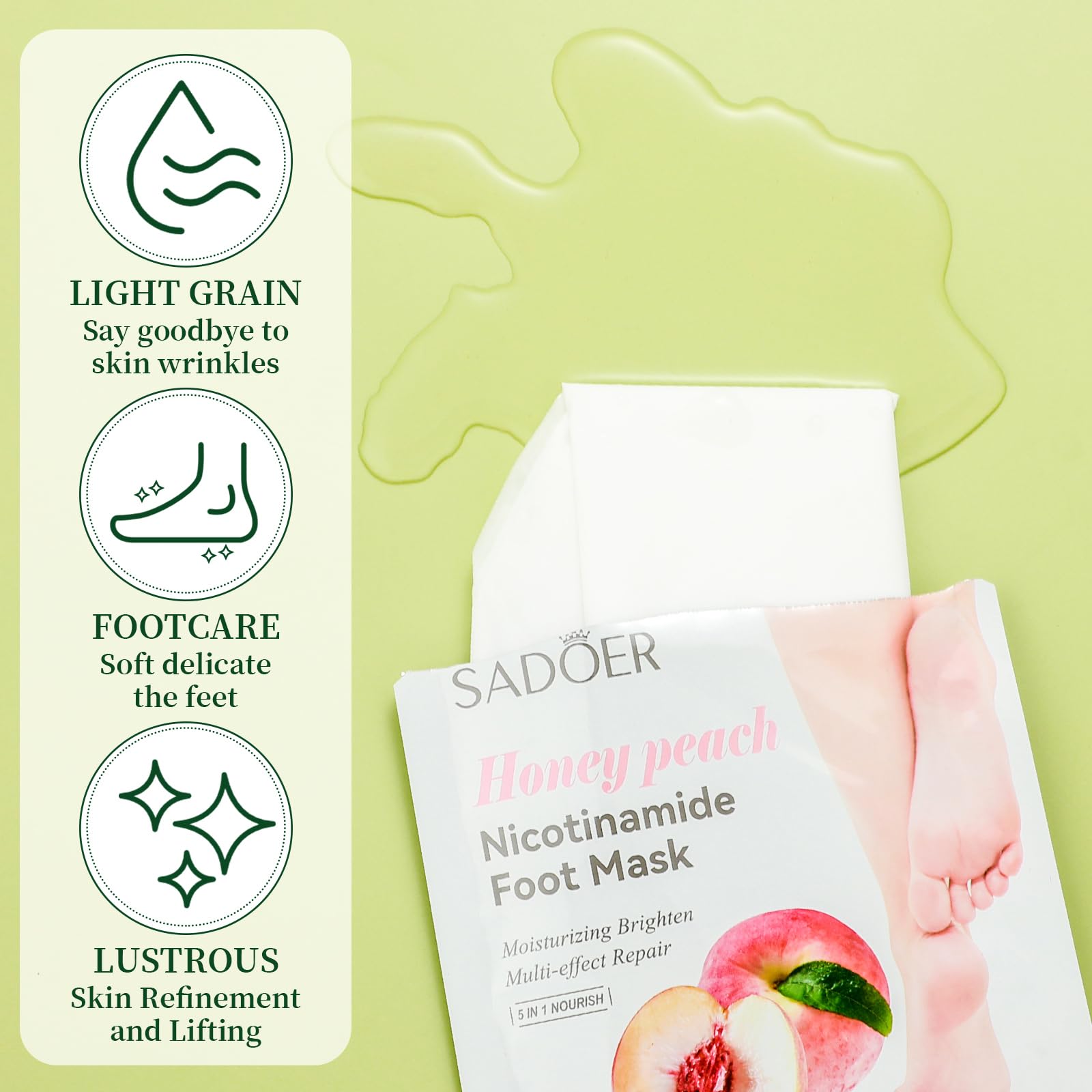 Swiffen avocado foot mask for rich hydration and nourished heels