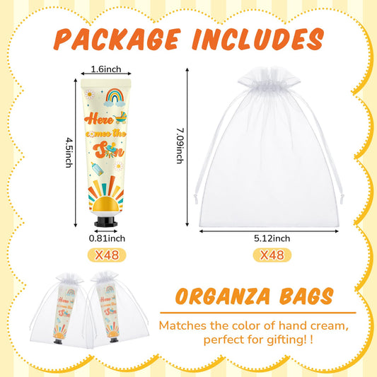 Swiffen Here Comes The Son hand cream travel-size tubes, convenient for on-the-go uses