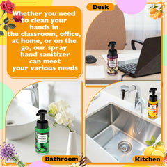 Swiffen hand soap dispenser in a bathroom setup suggests convenient, long-lasting fragrance after washing