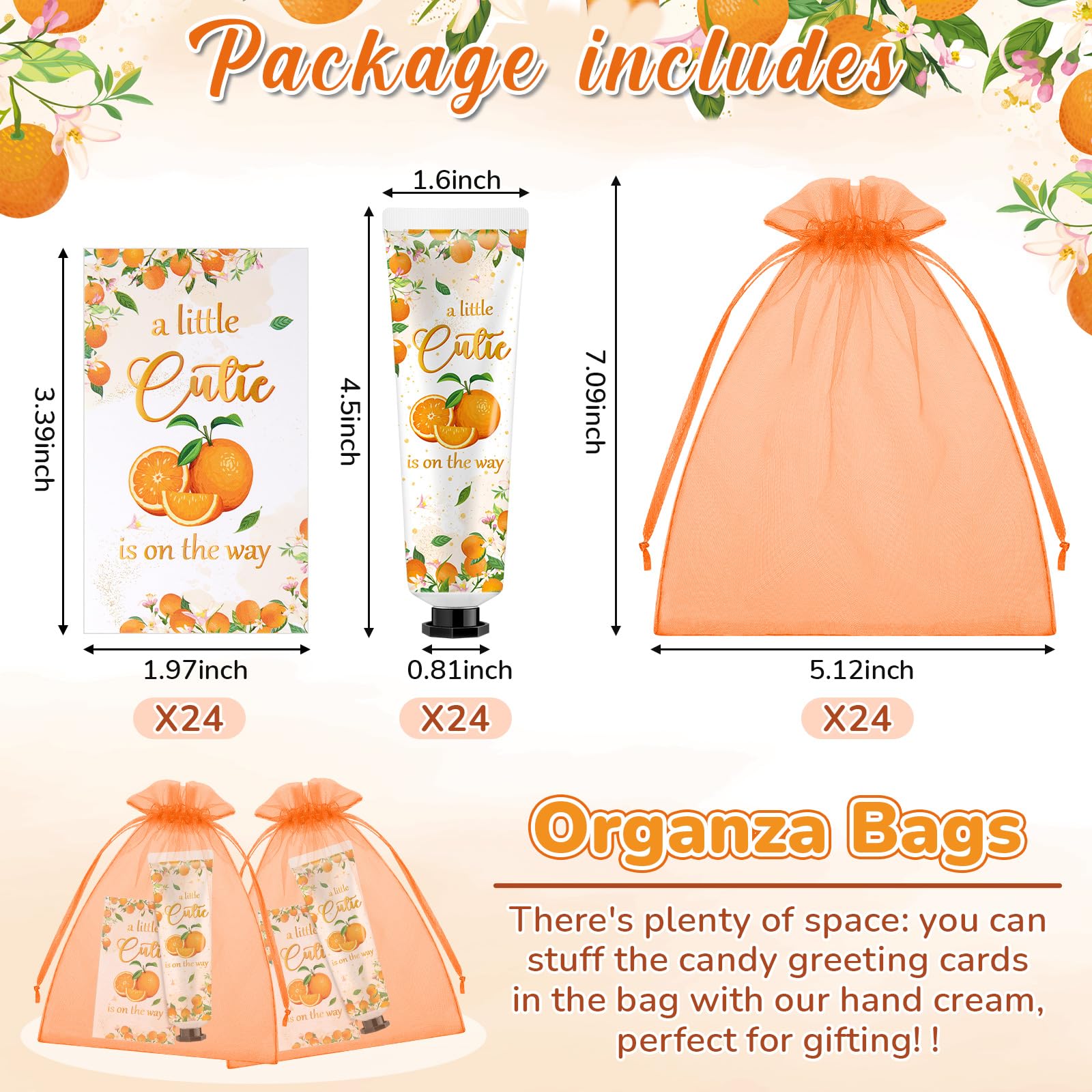 Swiffen organza bags and thank-you cards accompany each set for elegant gifting.
