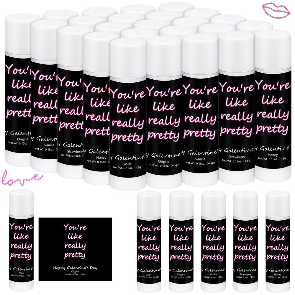 Swiffen Valentine lip balm 50-pack display for Galentine's Day gifting