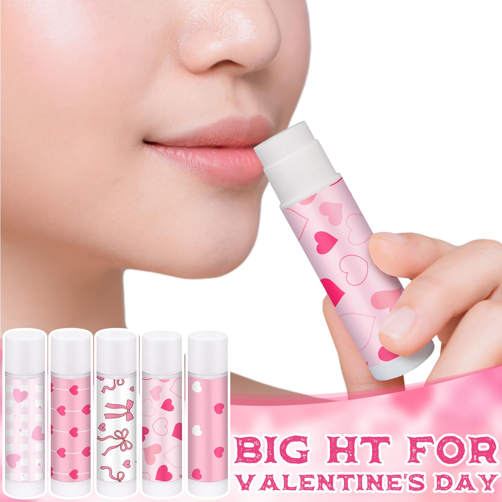 Swiffen Valentines lip balms rose flavor, perfect for gifting and self-care