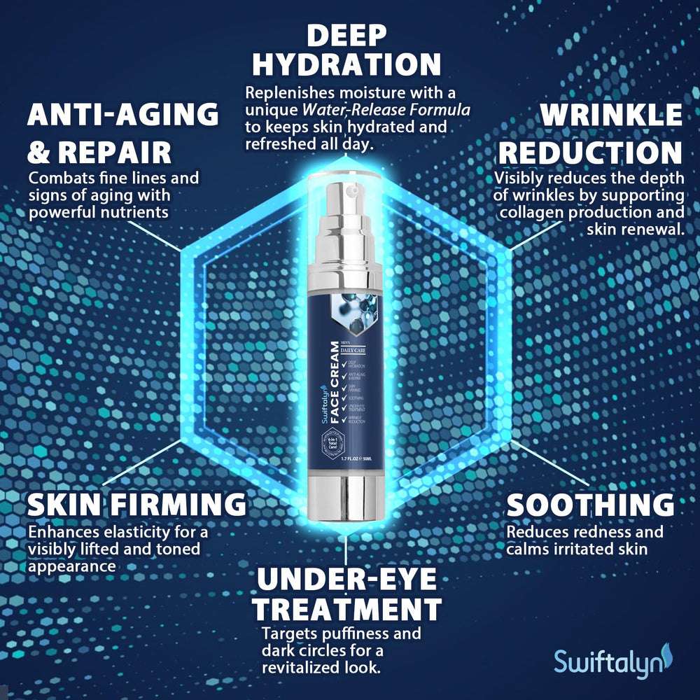 Close-up texture swatch of Swiftalyn cream for smooth, hydrated skin