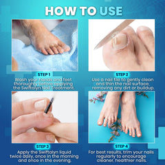 Swiftalyn brush-on application aiding cuticle health and skin care.