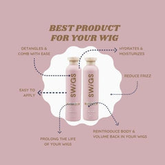 Swigs color-safe formula preserves natural shine on wigs.