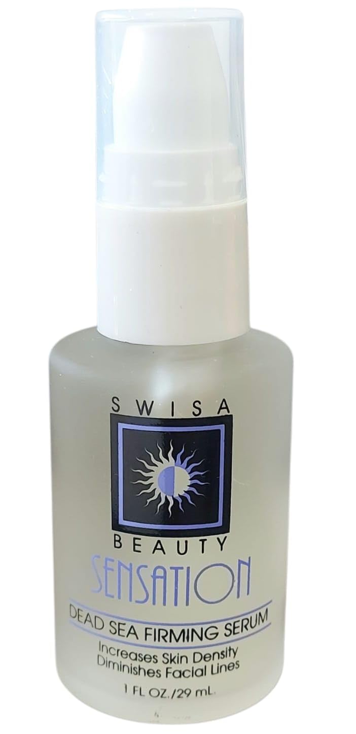 Close-up of Swisa Beauty Dead Sea Serum texture for sensitive under-eye use.