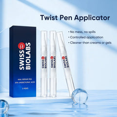 Swiss Biolabs packaging highlights Undecylenic Acid and Tea Tree Oil for nail care.