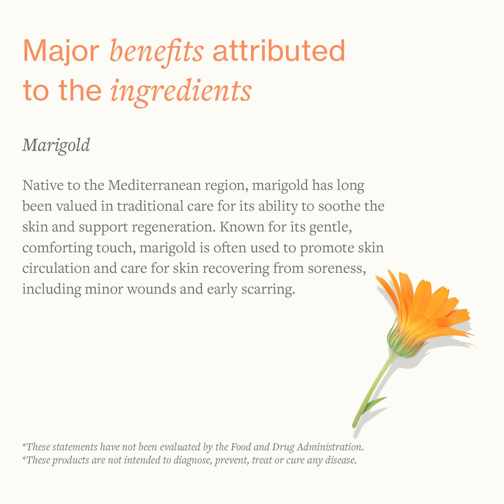 Close-up of ingredients like marigold and soy in SwissJust Cream.