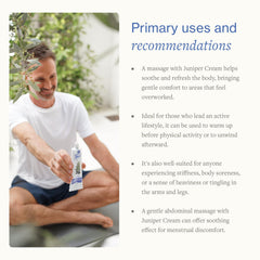 Juniper Massage Cream warming effect guiding pre workout routine