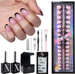 SXC Black Series nails starter kit box shown for easy at-home manicure.