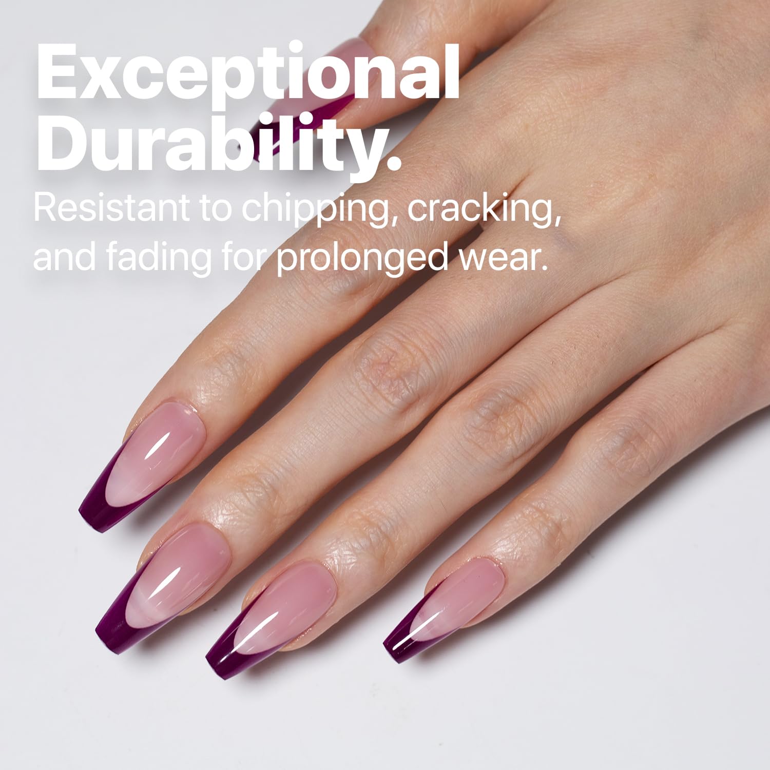 SXC French Tip Purple Series close-up showing reusable design for multiple wear cycles