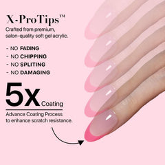 SXC French Tip Nails beginner-friendly design supports quick, damage-free removal.