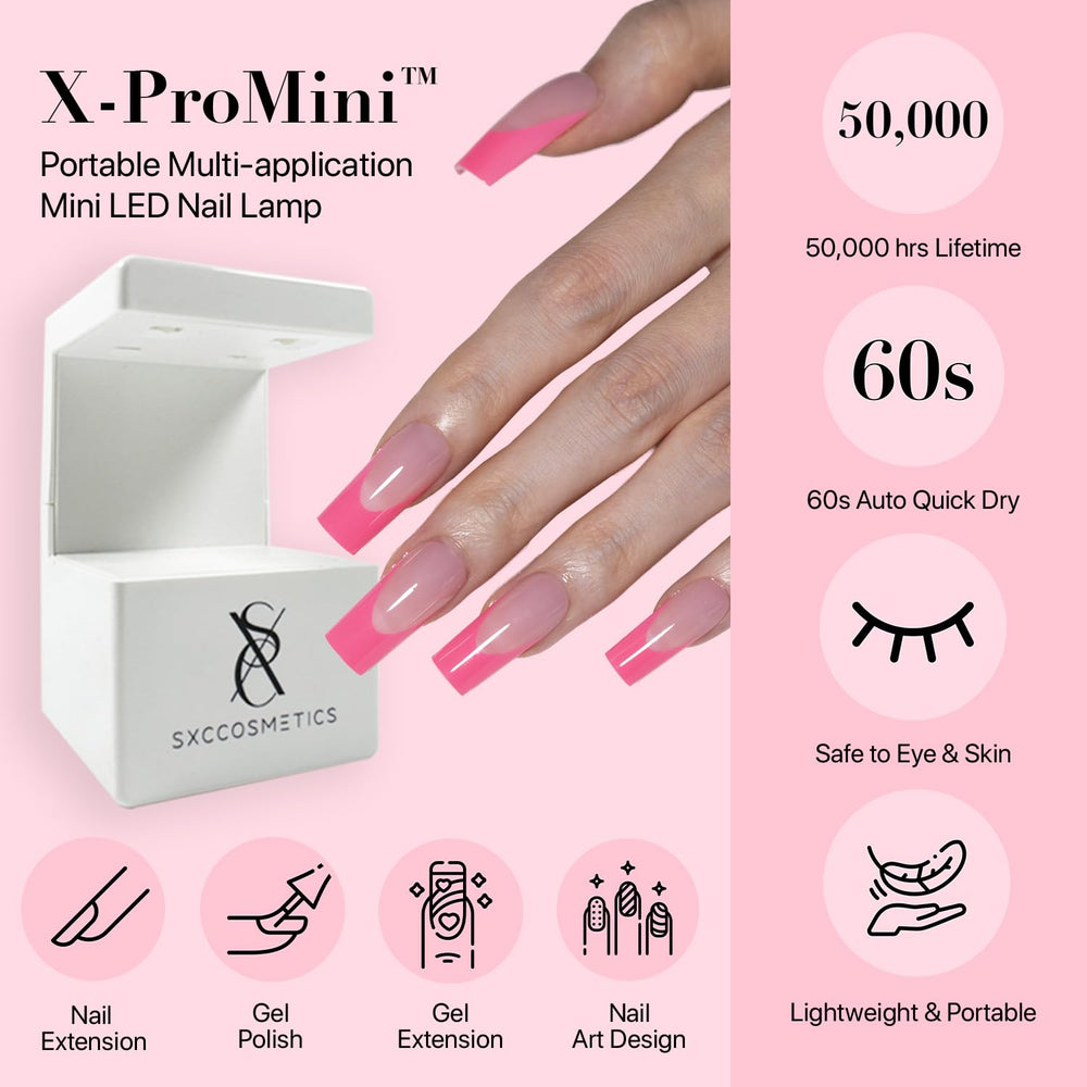 SXC French Tip Nails gift box ready packaging highlights perfect gift idea.