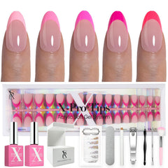SXC French Tip Nails kit box shows gift-ready packaging for easy gifting.