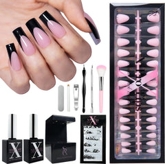 SXC Cosmetics Black Series French Tip nails for chic at-home manicure