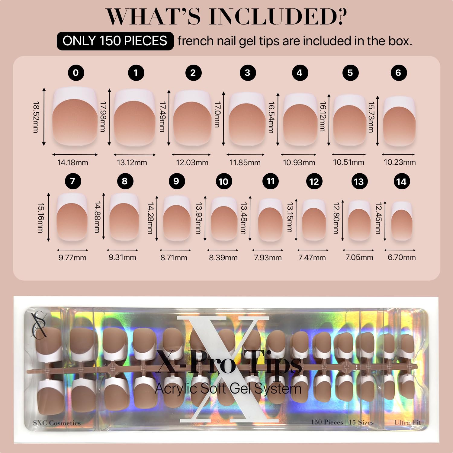 SXC gel-finish brown tips deliver a chic look and smooth shine.