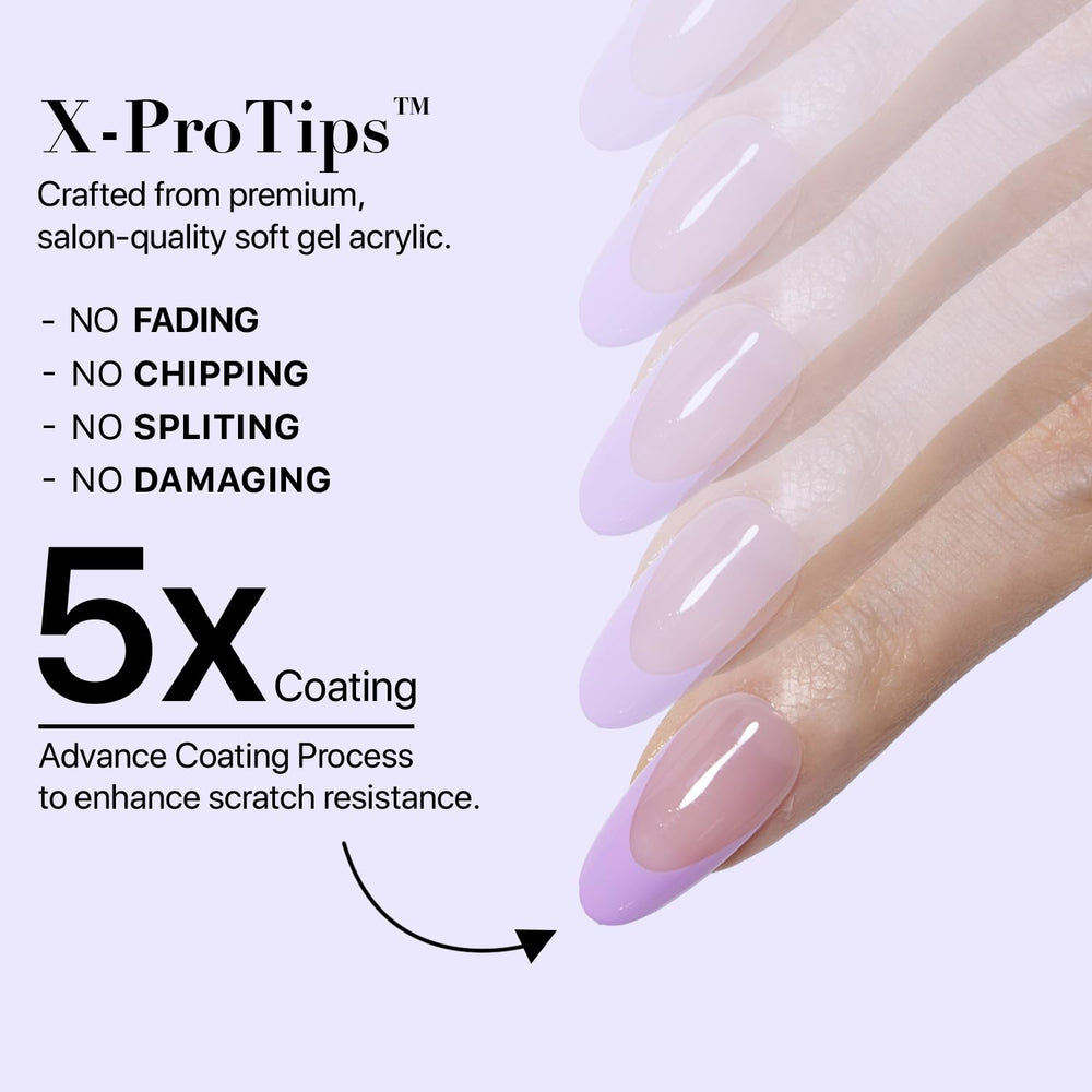 Bottle of high-performance glue included with the nail set
