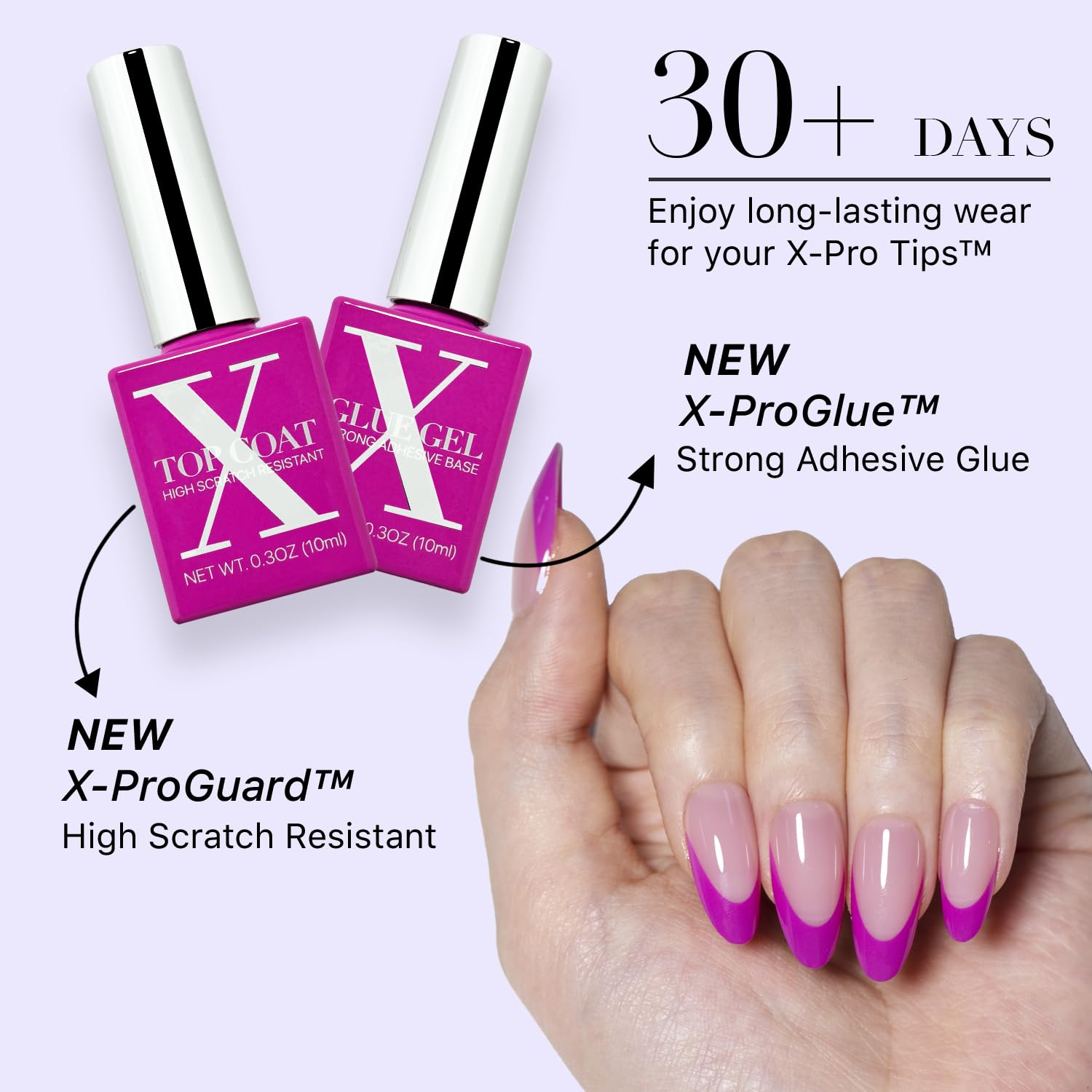 Lightweight design sits comfortably on natural nails for all-day wear