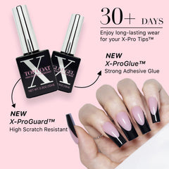 SXC Nails on hand display a bold, modern French tip look