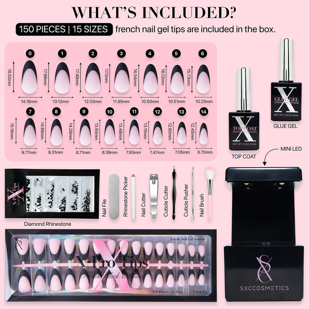 SXC press-on nails with easy application for quick manicures.